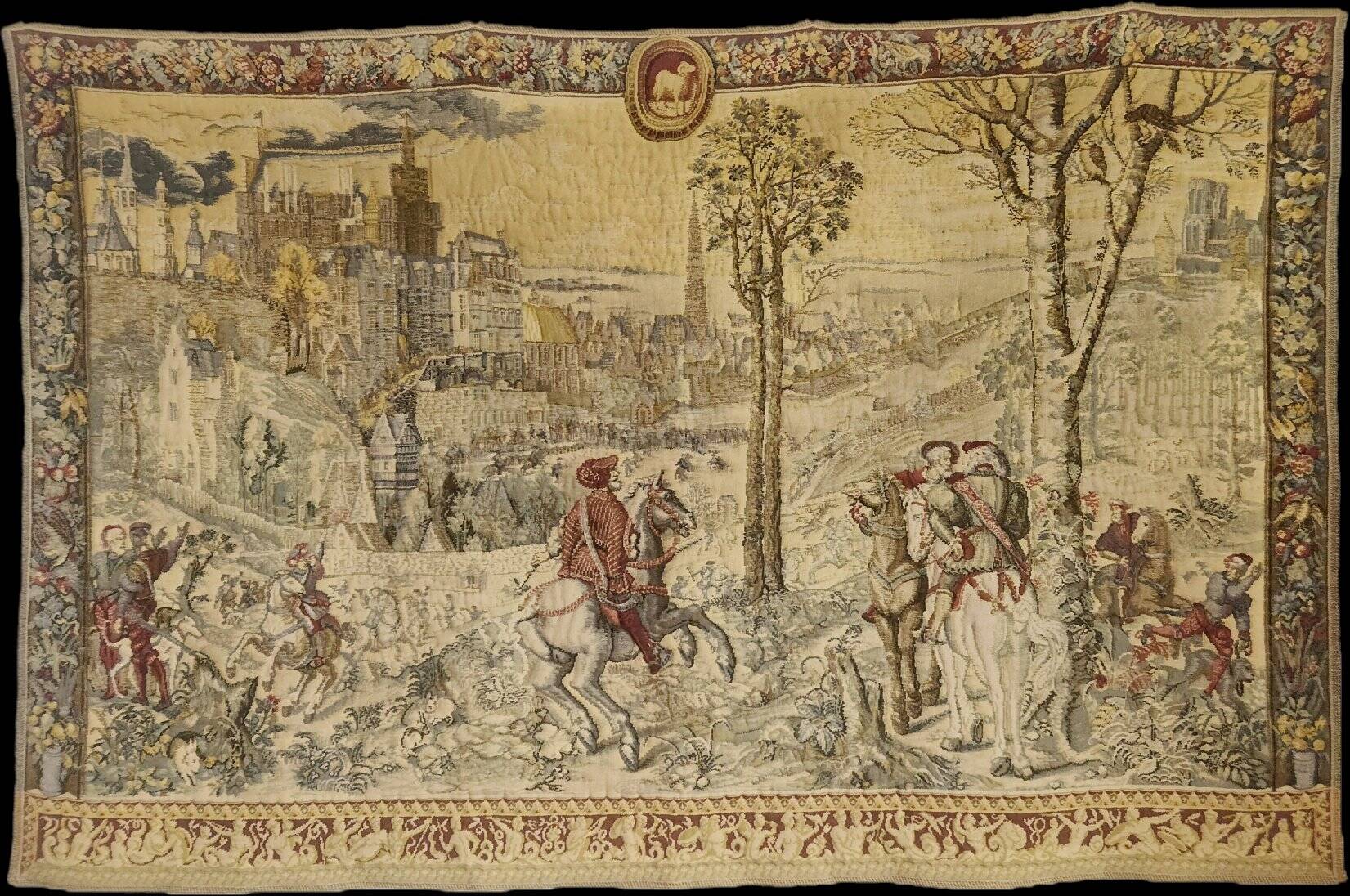 Medieval Hunts of Maximilian wool Jacquard tapestry gobelin Brussels