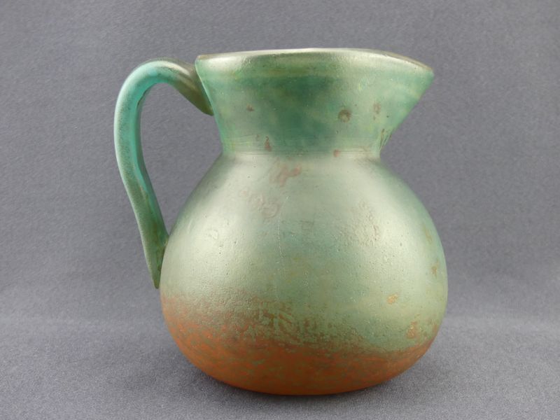 Glass paste pitcher signed De Feure for Daum