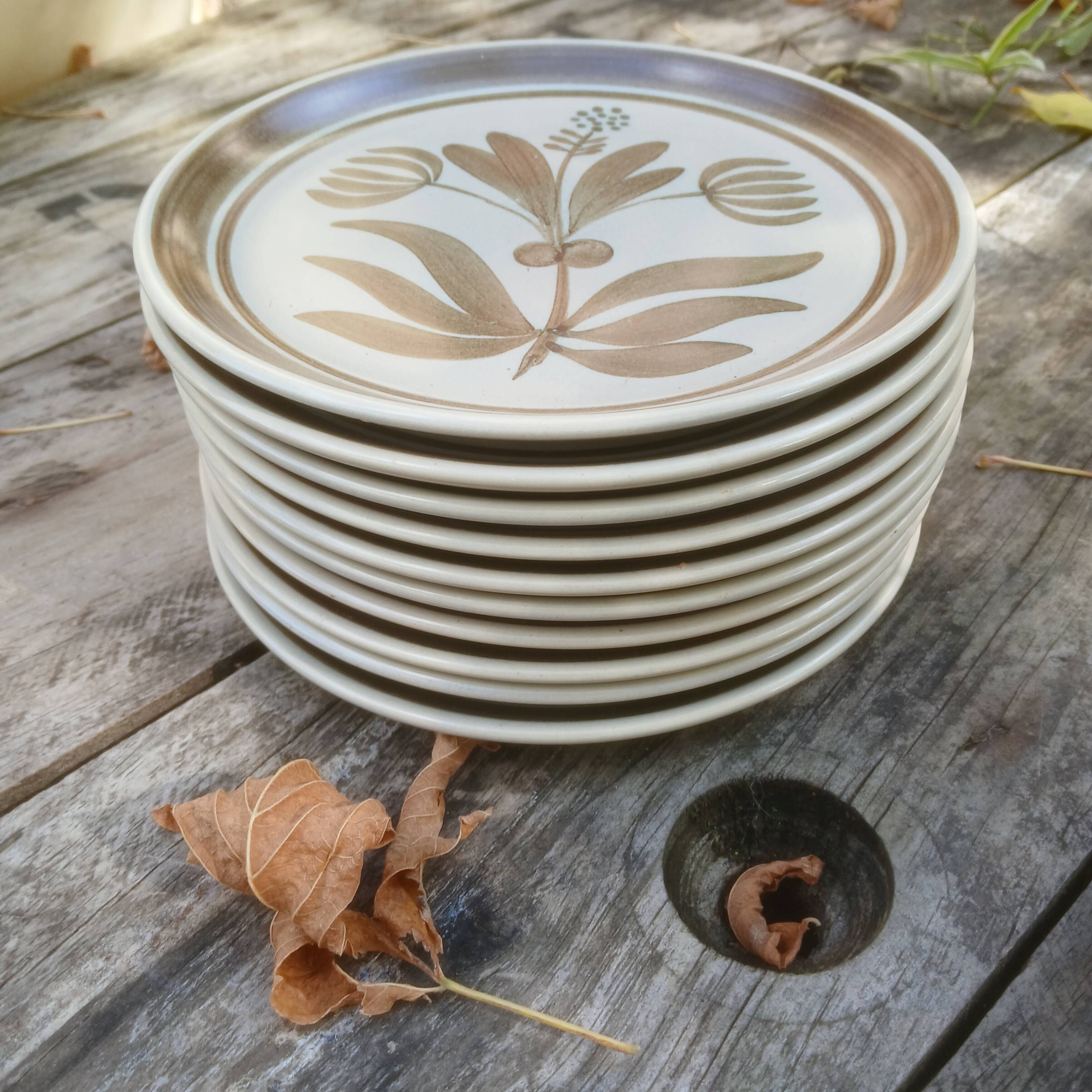 Vintage Longchamp dessert plate set