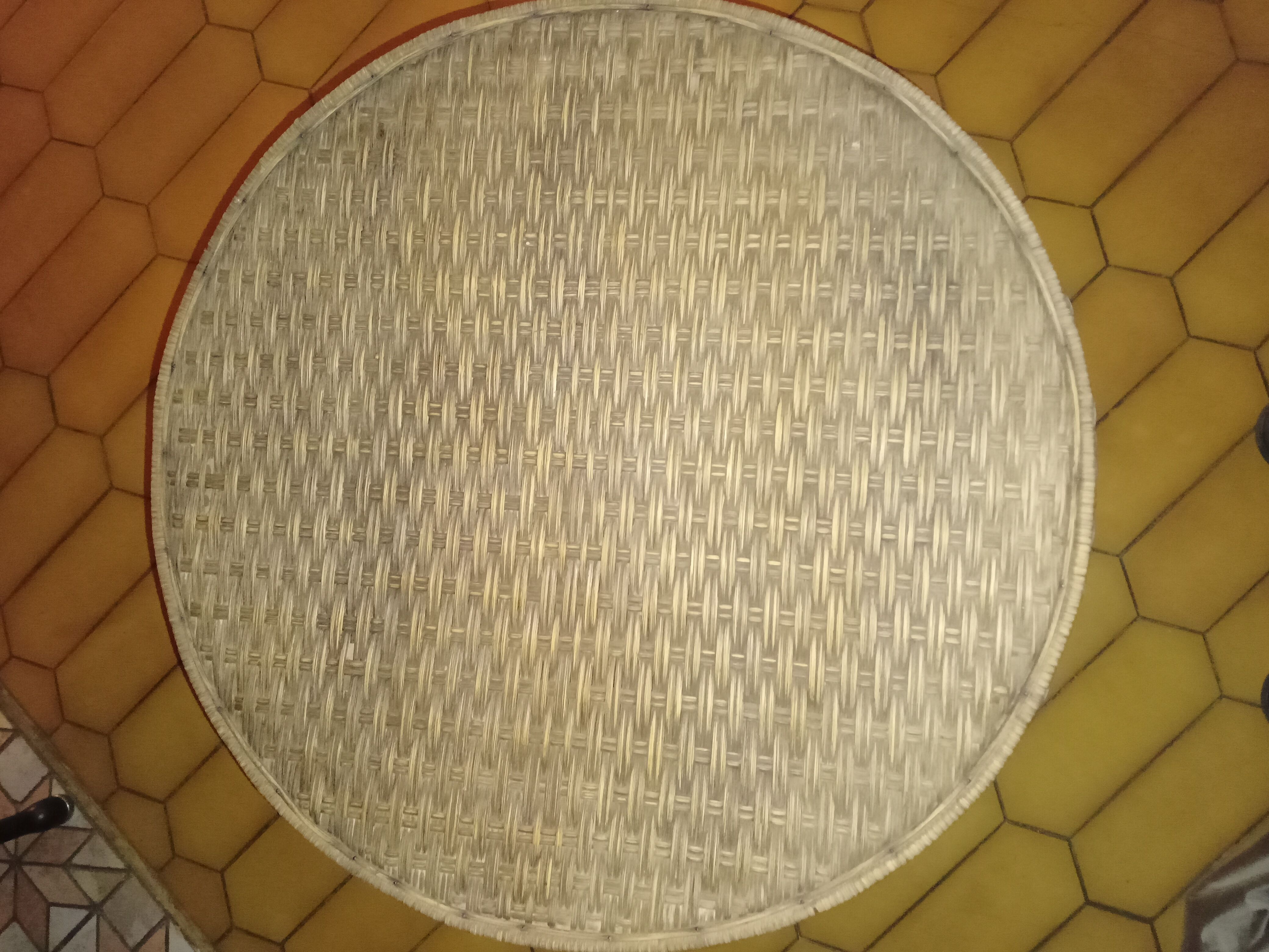 Antique rattan coffee table