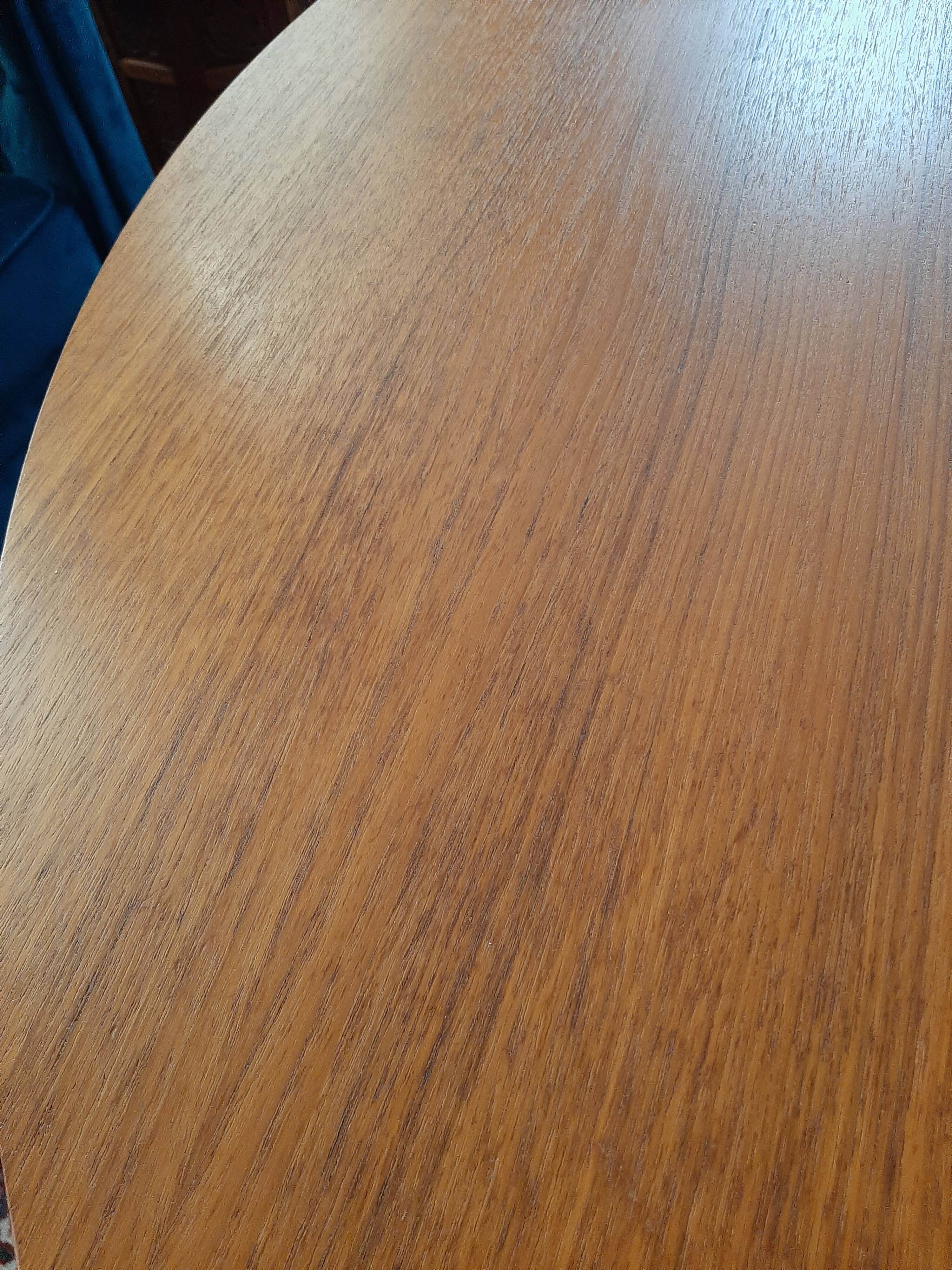 Table ronde extensible scandinave teck vintage