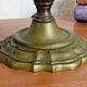 French empire style brass bouillotte table lamp green crackle effect shade