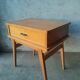 Vintage wooden compass foot bedside table