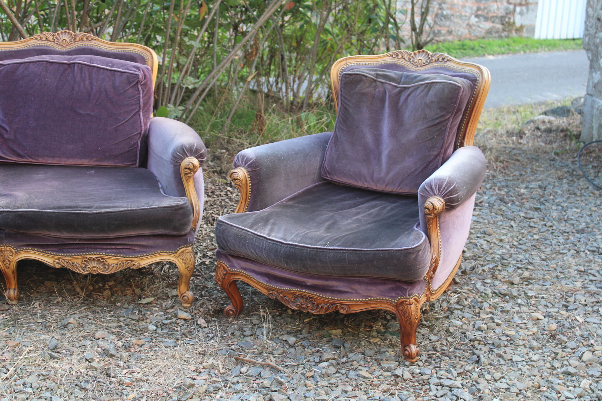 Two voltaire armchairs