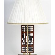 Table lamp, abacus in lacquered wood and metal, 1960
