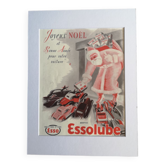 Affiche publicitaire esso essolube en couleur - impression originale de 1938