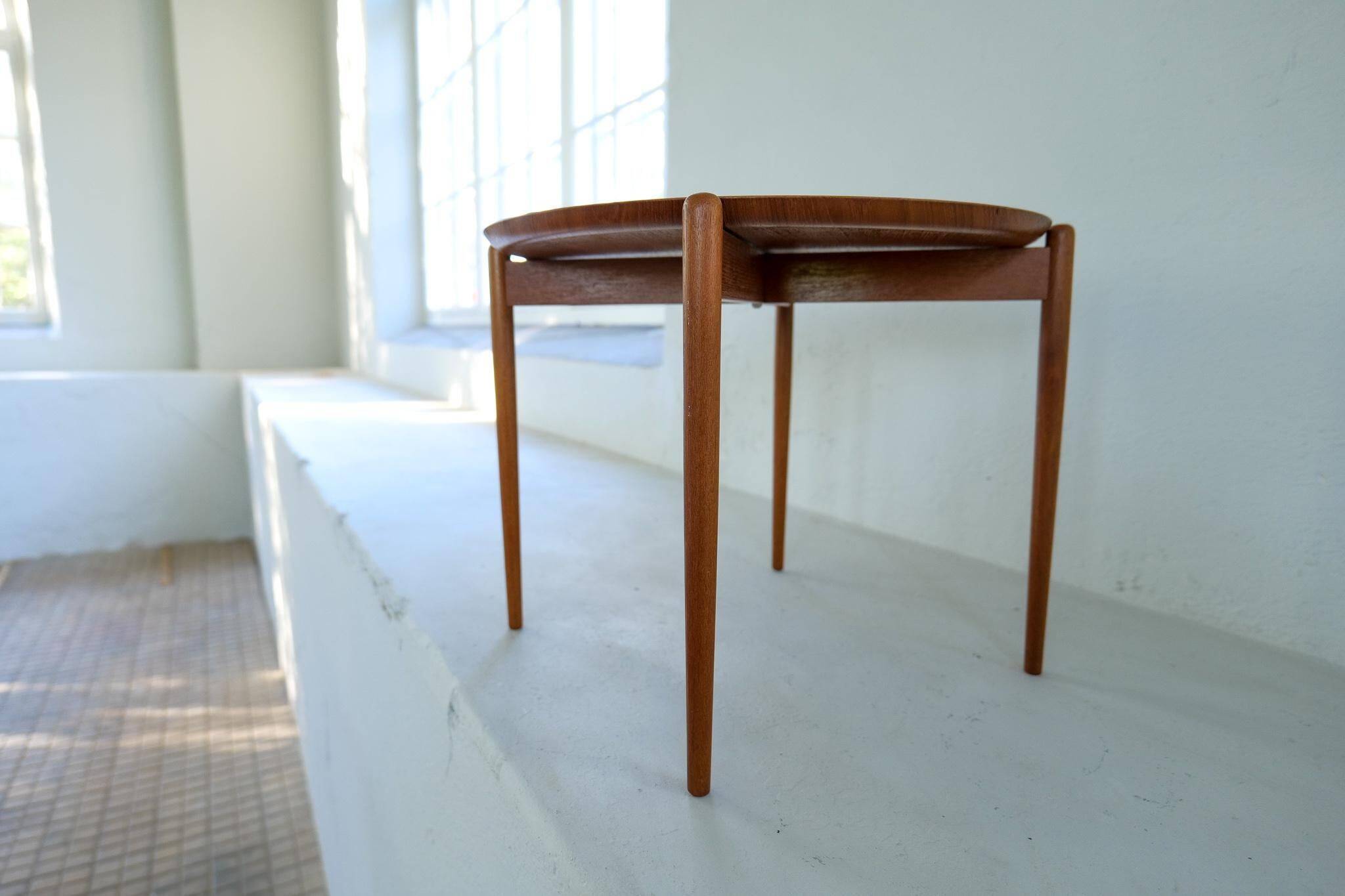 Mid-century modern teak side table/tray Sweden 1960s