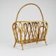 Porte-revues rotin bambou style Franco Albini, Italie, années 1970