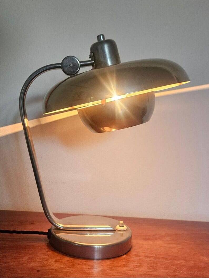 Rare Bauhaus Chrome Table Lamp, Franta Anyz, Functionalism, Art Deco, 1930s