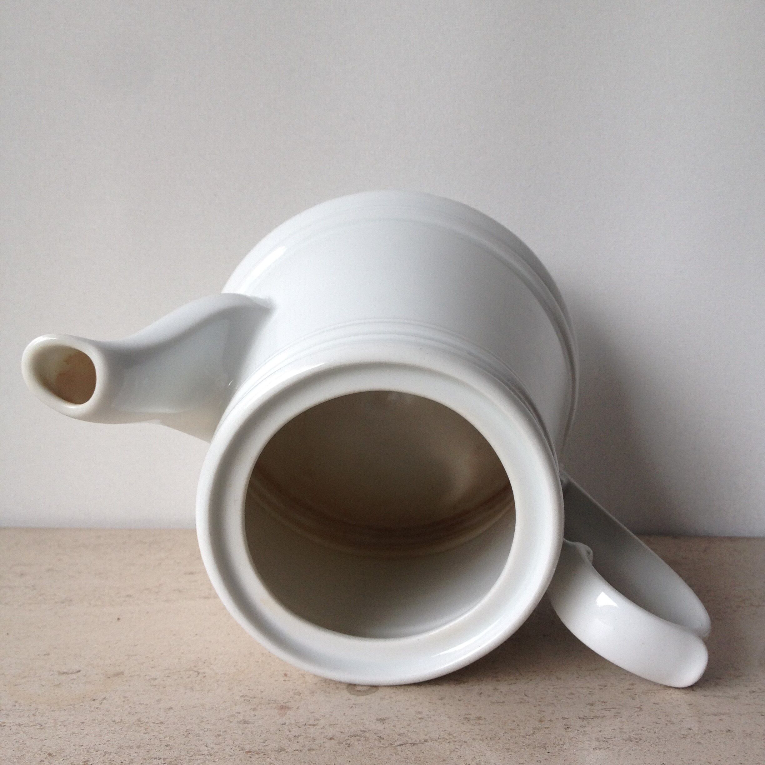 Teapot white earthenware -West Germany