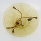 Old chandelier, Art Deco 1 light basin pendant light, in yellow glass paste. 1930s