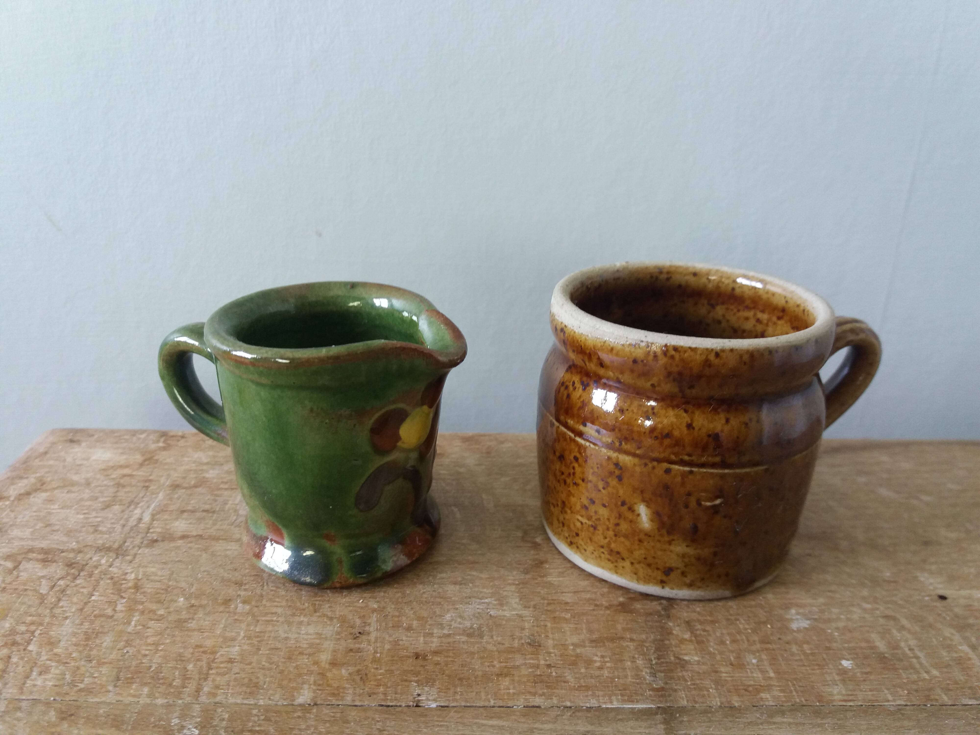 Miniatures en céramique, pot et pichet