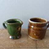 Ceramic miniatures, pot and pitcher