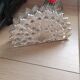 Peacock napkin holder in silver metal