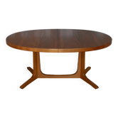Baumann 250cm extendable oval table in walnut Scandinavian vintage design 60 70 extensions