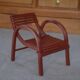 BAUMANN 1930s theatre red bentwood children's chair
