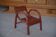 BAUMANN 1930s theatre red bentwood children's chair
