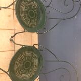Sets of 2 chairs and 2 garden armchairs in wrought iron DU XXéme