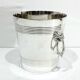 Silver-plated champagne bucket with lion head