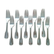 Set of 10 silver metal cake forks François Frionnet