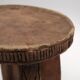 African stool with scarified wooden decoration, 1980s