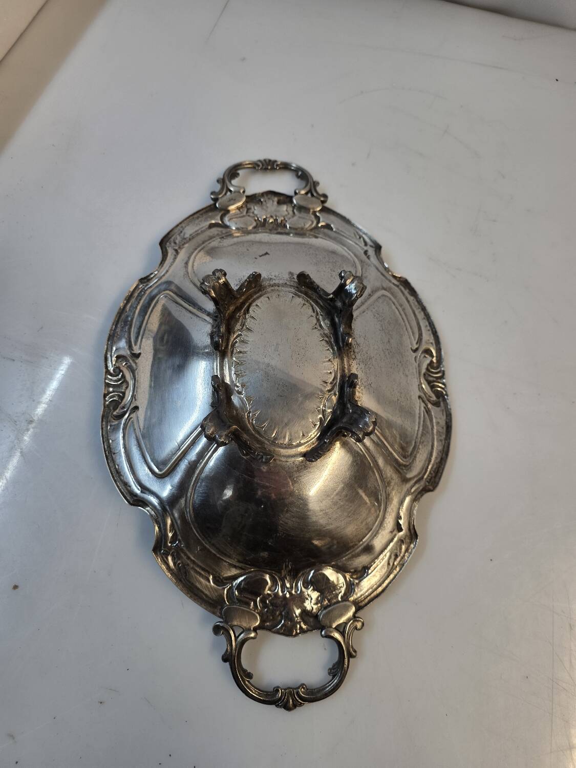 Louis XV style silver-plated metal centerpiece