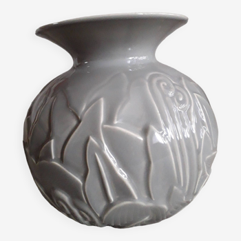 Art-deco vase with floral pattern