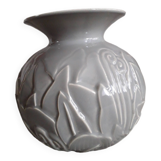 Art-deco vase with floral pattern