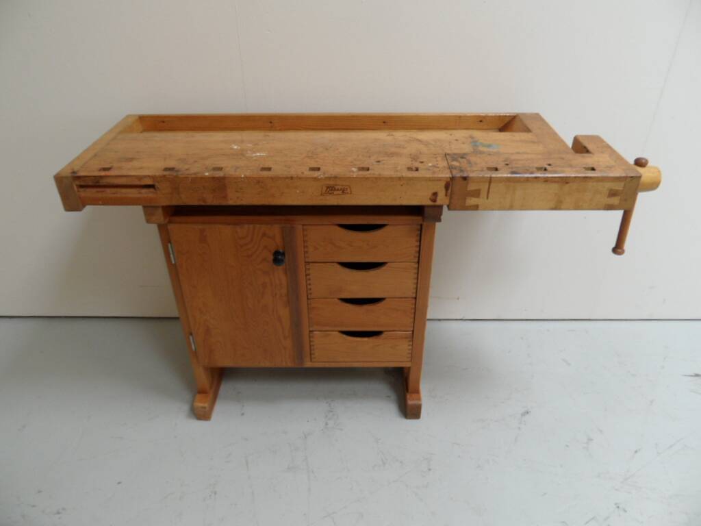 Vintage industrial workbench
