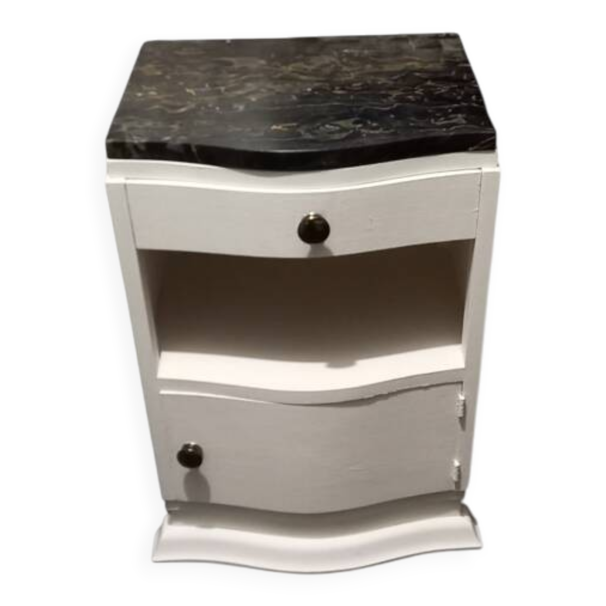 Art Deco bedside table with marble