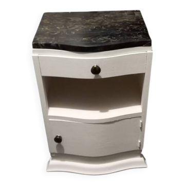Art Deco bedside table with marble