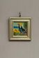 Mid-Century Oil on Panel – “ Birds” by Unknown, Vintage & Framed 11 × 11 cm