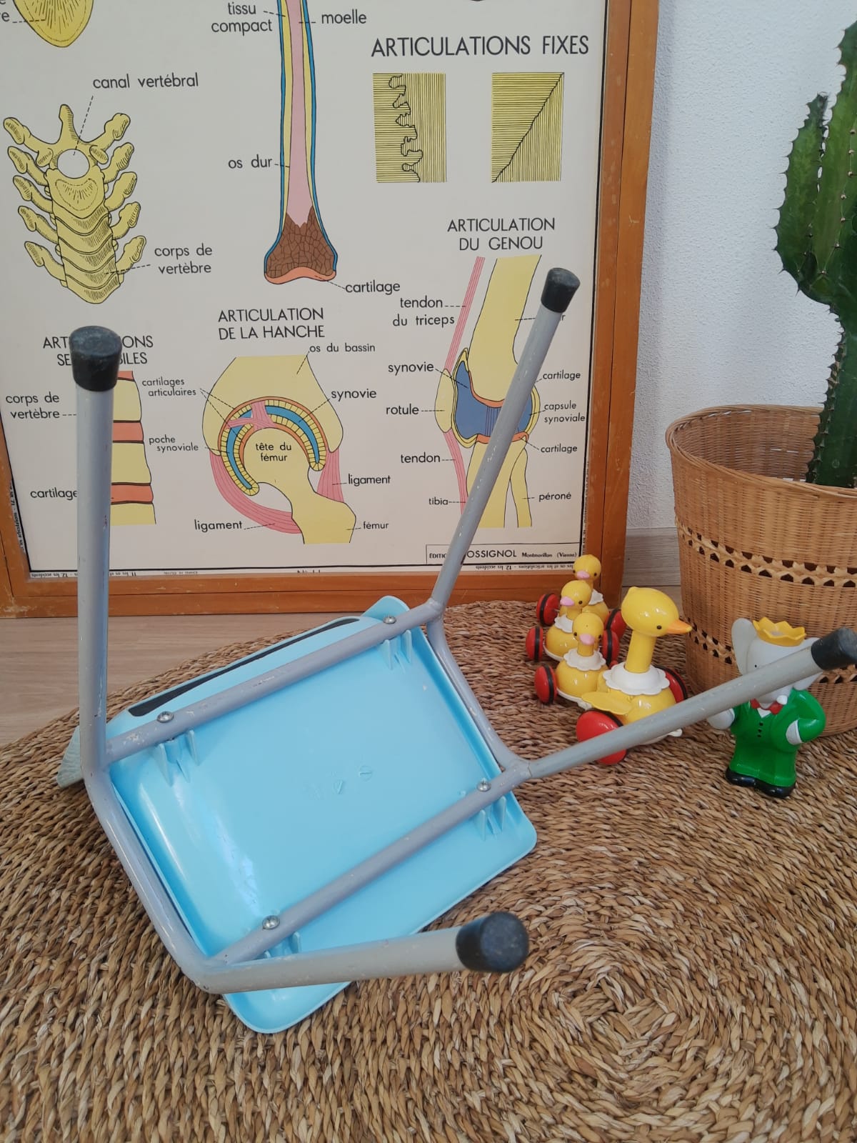 Plastic chair school children Brunswick Roger Bontemps - vintage