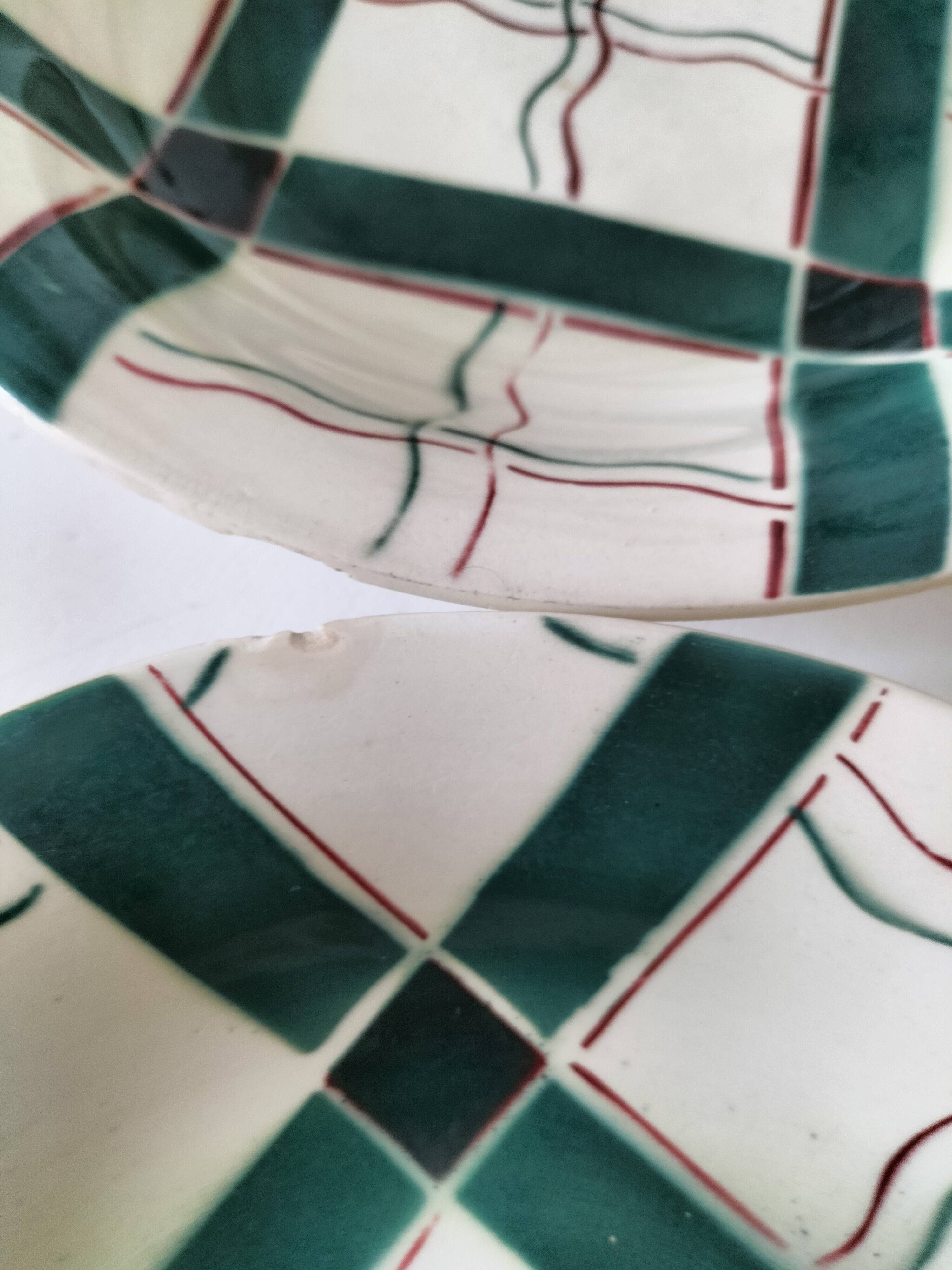 5 Sarreguemines plates model Cambo – Basque decoration – vintage 1950s