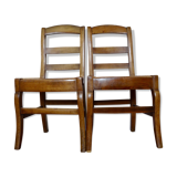 Pair of straw chairs 19th