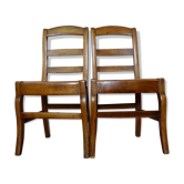 Pair of straw chairs 19th