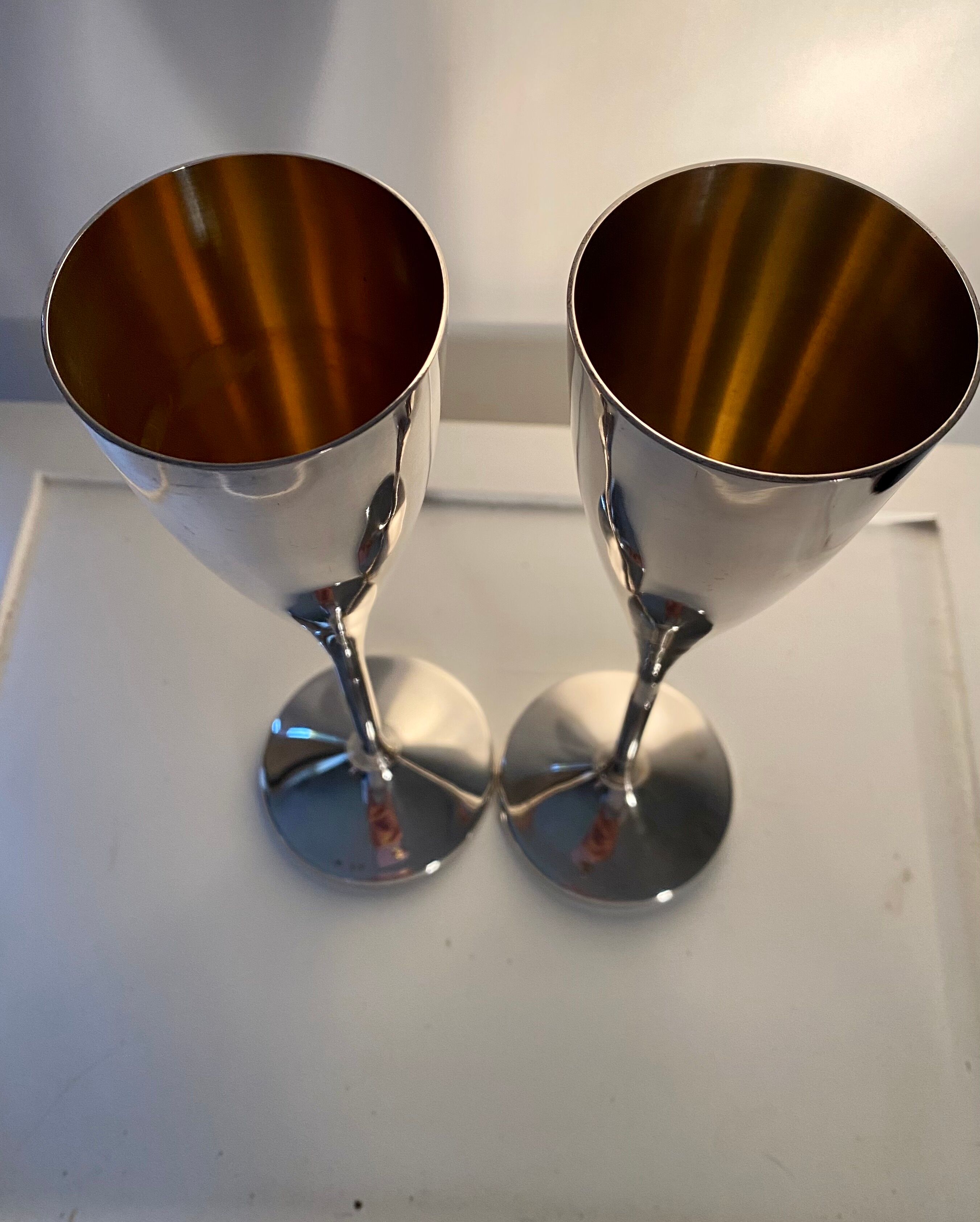 Silver champagne flute