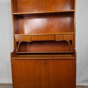 Scandinavian teak secretary bookcase, Denmark, 1960s.