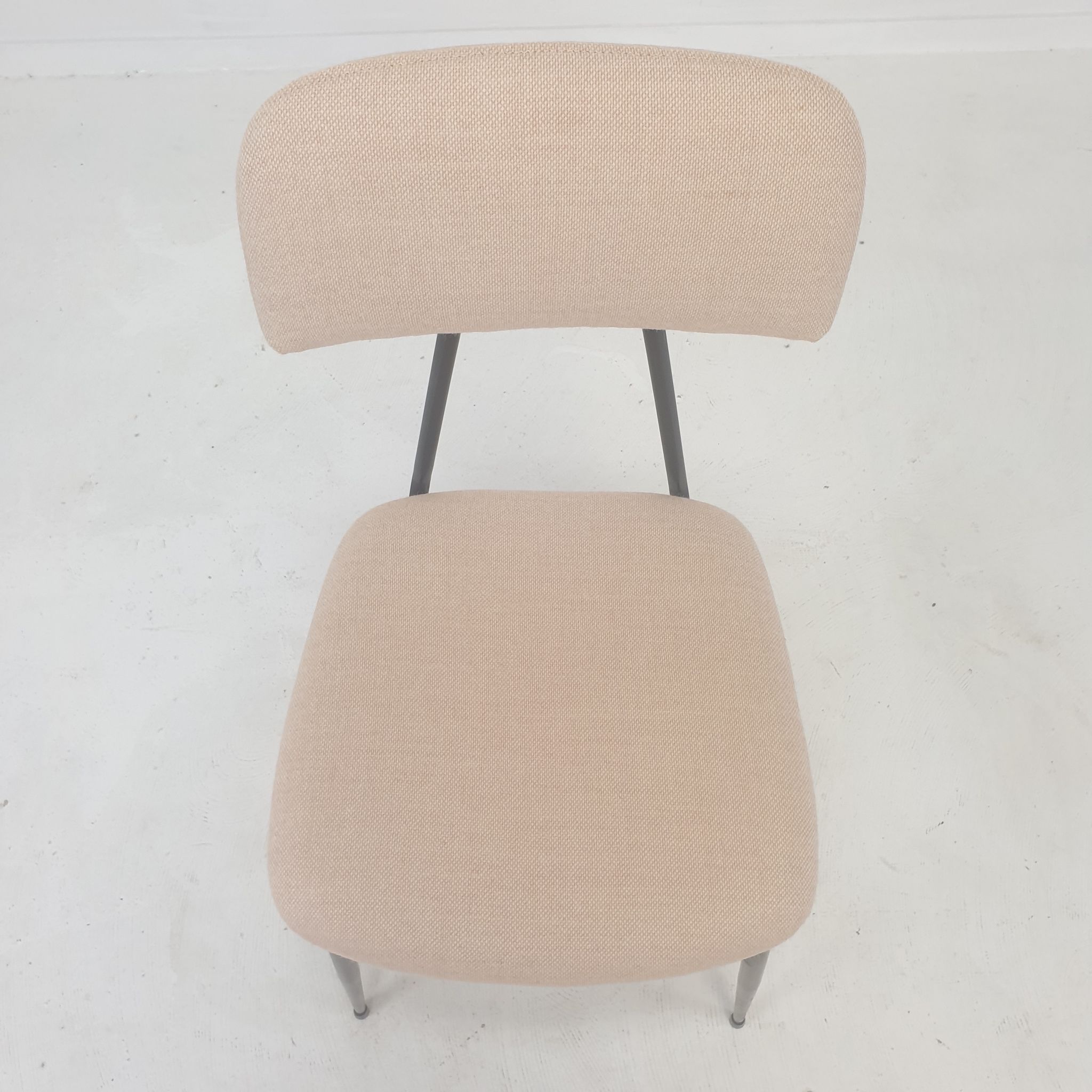 Set of 4 Italian Metal Dining Chairs, 1960's