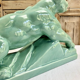 Cracked lioness sculpture art deco 1930 signed odyv