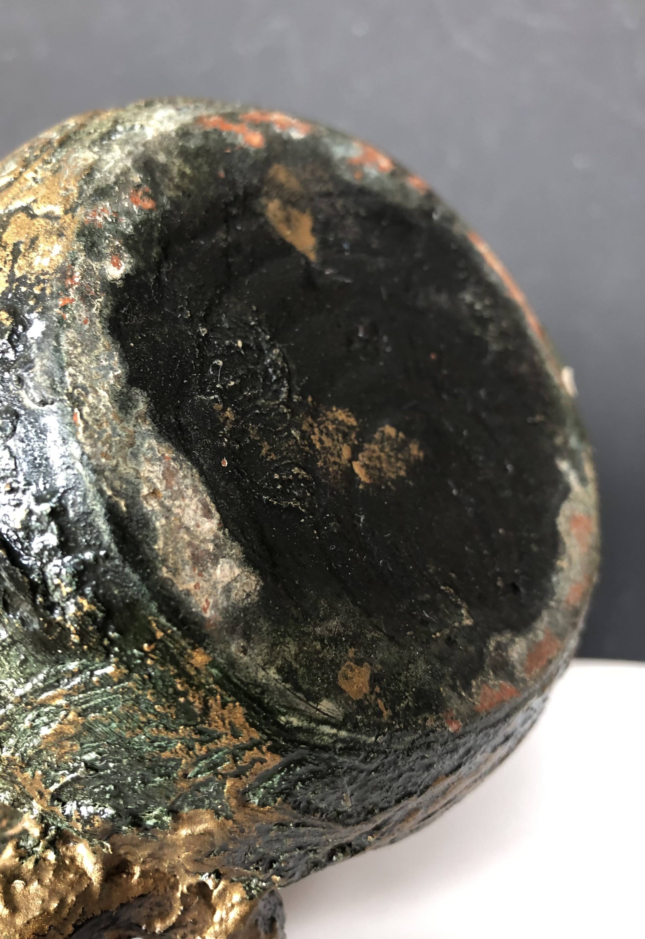 Starry Night pitcher vase with braided handle