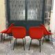 Set of 4 Geniève chairs by Dangles and Christian Defrance 1950
