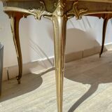 Vintage marble and bronze coffee table