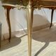 Table basse vintage en marbre et bronze