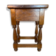 Vintage Solid Oak Nightstand with Storage #E105