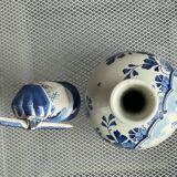 Lot vase Delft et moulin anciens