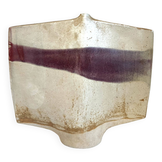 Important ceramic lamp base signed "Pommier" dlg Pierre Lèbe Yves Mohy