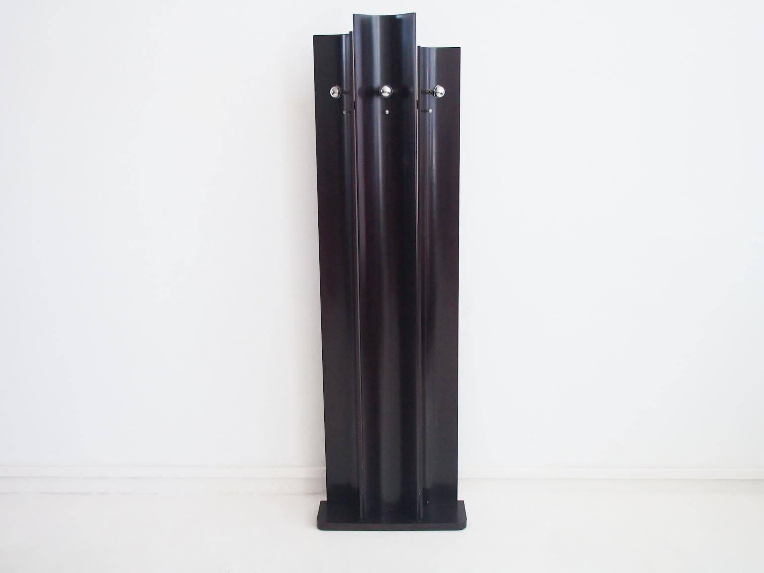 Italian lacquered wooden coat rack, 1970s