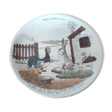 Sarreguemines talking plate Benjamin Rabier