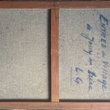 HST painting "Village of Jouy sur Eure" by Léon Gaudeaux (1893 / 1947)